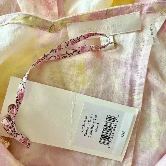 NWT LoveShackFancy Fabienne Mini Dress in Light Berry Tea Sz 4 - Picture 5 of 7